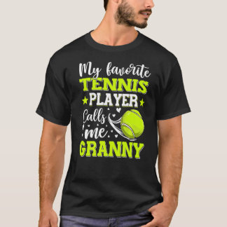 テニスお気に入りの選手が私をおばあちゃん母と呼ぶ Tシャツ