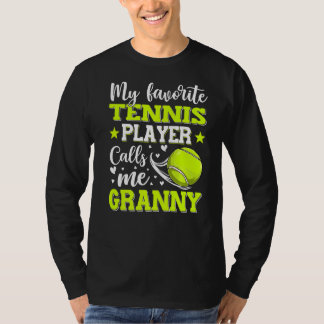テニスお気に入りの選手が私をおばあちゃん母と呼ぶ Tシャツ