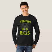 テニスがボールを取る Tシャツ (正面フル)