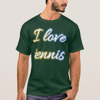 テニスが大好きでテニスが面白い Tシャツ