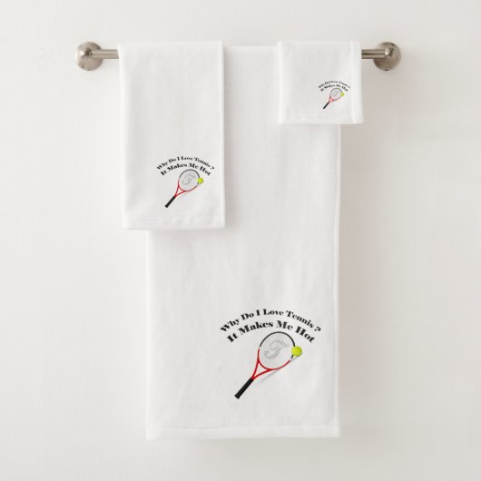 テニスが大好きなのになぜ熱くなる バスタオルセット (インサイチュ)