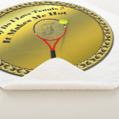 テニスが大好きなのになぜ熱くなる(金ゴールド) シェルパブランケット (3/4)