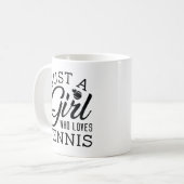 テニスが大好きな女の子 コーヒーマグカップ (正面左)