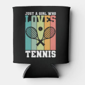 テニスが大好きな女の子 |テニスプレーヤーギフト 缶クーラー (正面)