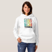 テニスが大好きな女の子 |テニス選手のギフト パーカ (正面フル)