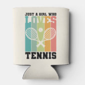 テニスが大好きな女の子 |テニス選手のギフト 缶クーラー (裏面)