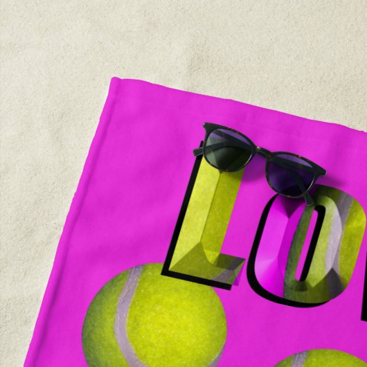 テニスが大好きビーチ ビーチタオル (インサイチュ)