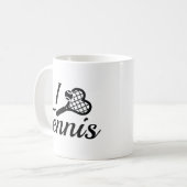 テニスが大好き コーヒーマグカップ (正面左)