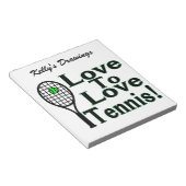 テニスが大好き ノートパッド (アングル)