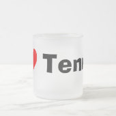 テニスが大好き フロストグラスマグカップ (中央)