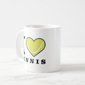 テニスが好き コーヒーマグカップ (正面左)