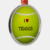 テニスが好き-テニスボール メタルオーナメント (右)