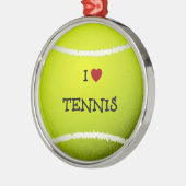 テニスが好き-テニスボール メタルオーナメント (左)