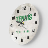 テニスだけだよ ラージ壁時計 (傾斜)