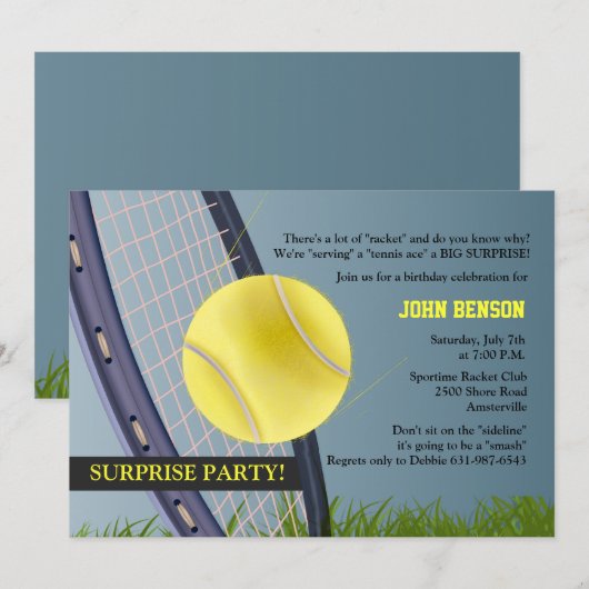 テニスだれでもか。 招待状 (正面/裏面)