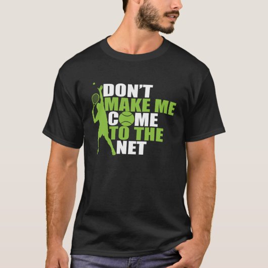 テニスでネット来にわたしを Tシャツ (正面)