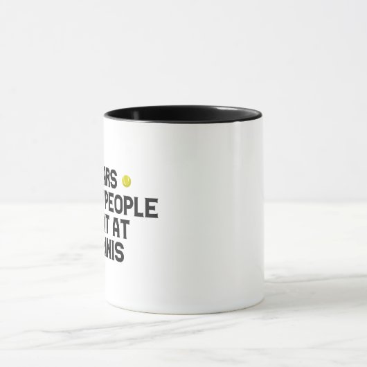 テニスでビートの涙おもしろい マグカップ (中央)