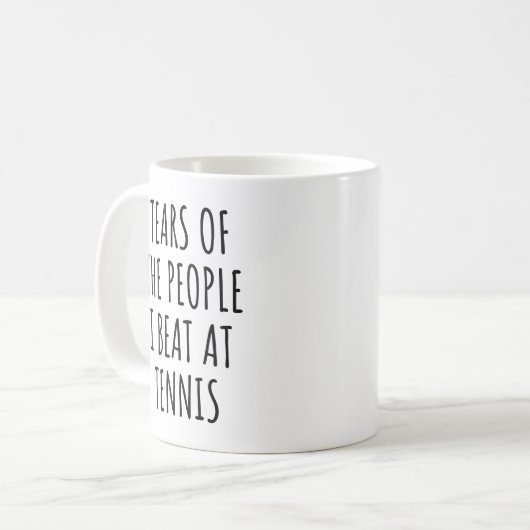 テニスでビートの涙 コーヒーマグカップ (正面左)