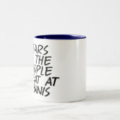 テニスでビートの涙 ツートーンマグカップ (中央)