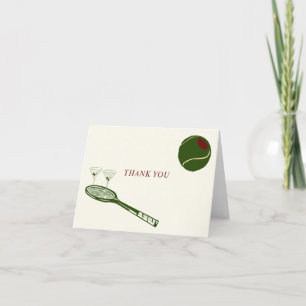 テニスとマティーニサンキューカード サンキューカード