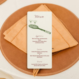 テニスとマルティーニパーティーメニュー メニュー