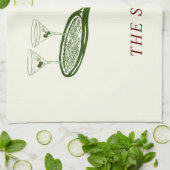 テニスとマルティーニ キッチンタオル (折り畳み)