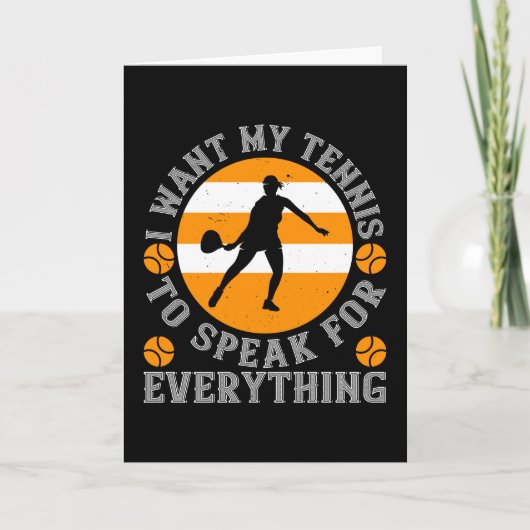 テニスにはテニス話を頼む カード (正面)