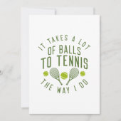 テニスには私と同じように多くのボールが必要だ サンキューカード (正面)