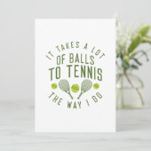 テニスには私と同じように多くのボールが必要だ サンキューカード (スタンド正面)