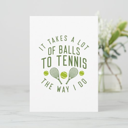 テニスには私と同じように多くのボールが必要だ サンキューカード (スタンド正面)