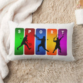 テニスによってすごいクールなスポーツのデザイン(男性) ランバークッション (ブランケット)