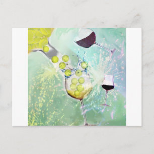 テニスのお祝い ポストカード