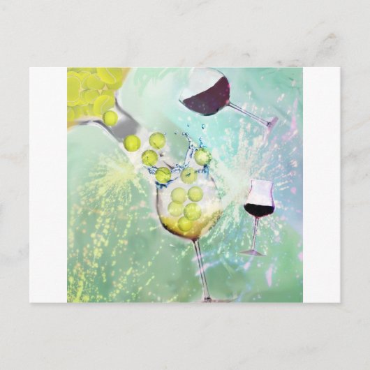 テニスのお祝い ポストカード (正面)