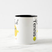 テニスのひよこプレーヤー ツートーンマグカップ (中央)