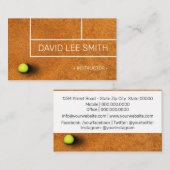 テニスのインストラクターのクレーコート 名刺 (正面/裏面)