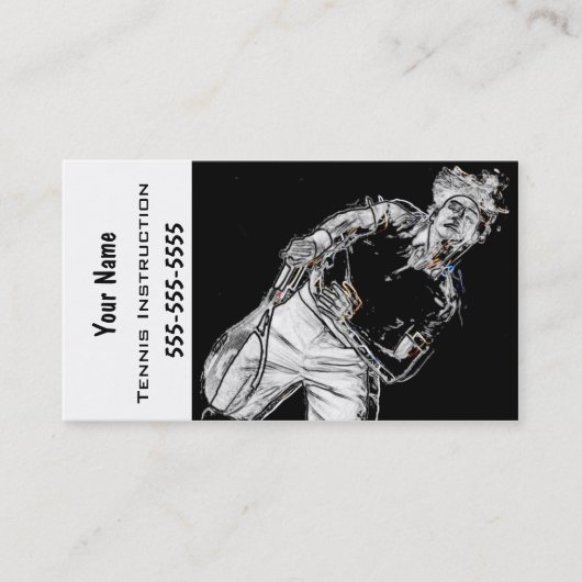 テニスのインストラクター 名刺 (正面)