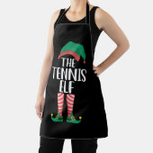 テニスのエルフが家族でクリスマスをマッチング エプロン (インサイチュ)