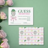 テニスのキス数当て ブライダルシャワーゲーム エンクロージャーカード