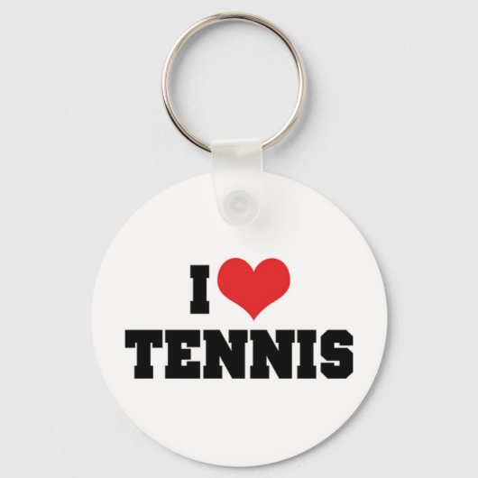 テニスのキーチェーンが大好き キーホルダー (正面)
