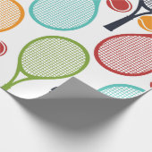 テニスのギフトおよびパーティーのためのテニスの包装紙 ラッピングペーパー (角)