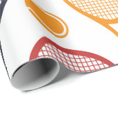 テニスのギフトおよびパーティーのためのテニスの包装紙 ラッピングペーパー (ロールコーナー)