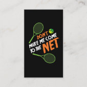 テニスのギフトのアイディアのテニス選手 名刺 (正面)