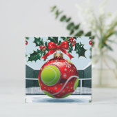 テニスのクリスマスをテーマにしたプレーヤー シーズンカード (スタンド正面)
