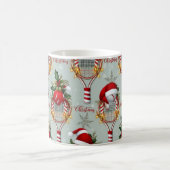 テニスのクリスマスをテーマにした コーヒーマグカップ (中央)