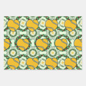 テニスのクリスマスをテーマにした ラッピングペーパーシート (正面2)