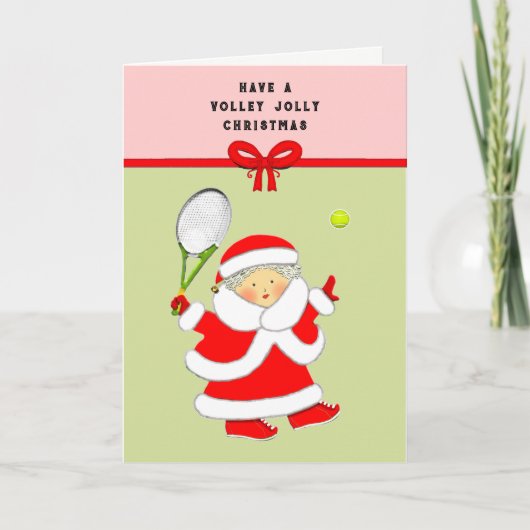 テニスのクリスマスグリーティング シーズンカード (正面)