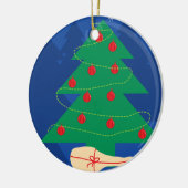 テニスのクリスマスツリーの装飾の球のオーナメント セラミックオーナメント (左)