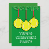 テニスのクリスマス招待状 招待状 (正面/裏面)