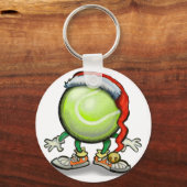 テニスのクリスマス キーホルダー (正面)