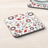 テニスのクリスマス コースター (左側)